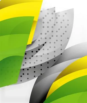 Swirl and wave 3d effect objects, abstract template design Stock Illustration