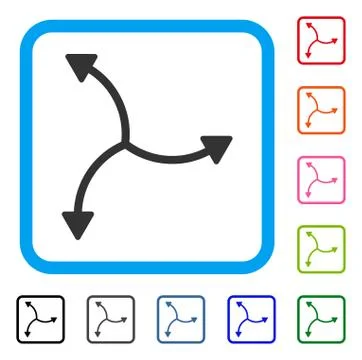 Swirl Arrows Framed Icon イラスト素材