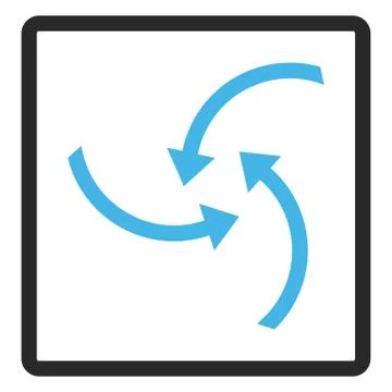 Swirl Arrows Framed Vector Icon Illustrazione stock