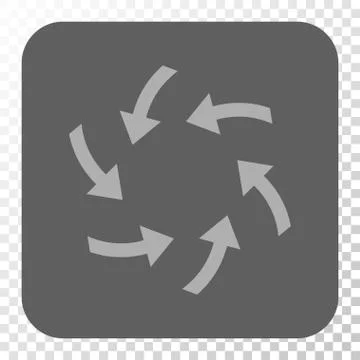 Swirl Arrows Rounded Square Button Stock Illustration