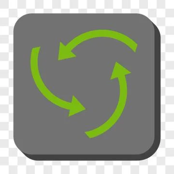 Swirl Arrows Rounded Square Button Stock Illustration