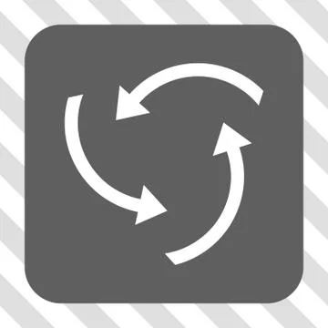 Swirl Arrows Rounded Square Button Illustrazione stock