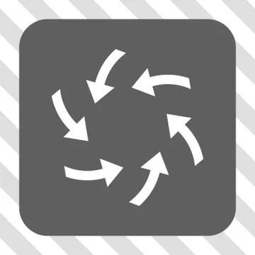 Swirl Arrows Rounded Square Button Stock Illustration