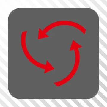 Swirl Arrows Rounded Square Button Stock Illustration