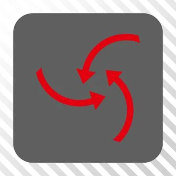 Swirl Arrows Rounded Square Button Stock Illustration