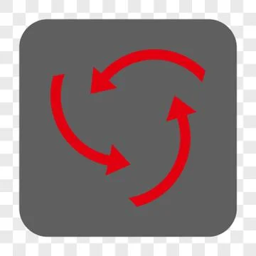 Swirl Arrows Rounded Square Button Illustrazione stock