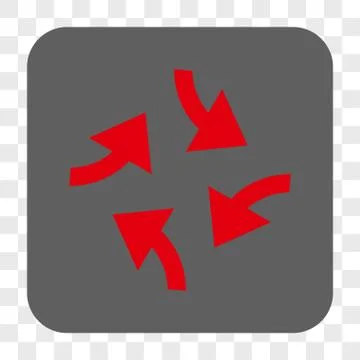 Swirl Arrows Rounded Square Button 스톡 일러스트