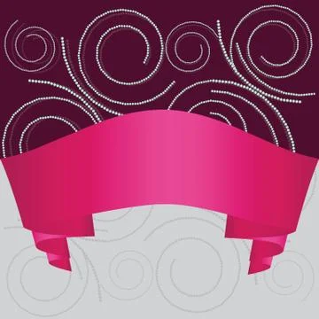 Swirl background with ribbon Illustrazione stock