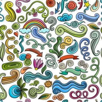 Swirl background, seamless pattern for your design Stock Illustration