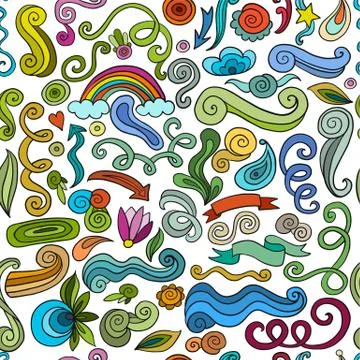 Swirl background, seamless pattern for your design Illustrazione stock