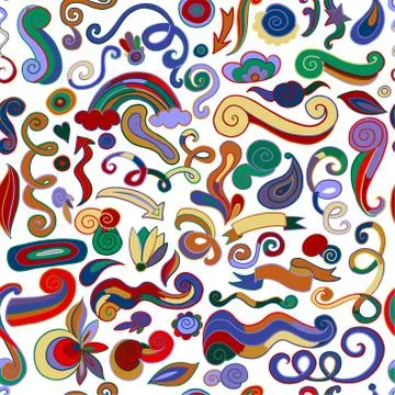 Swirl background, seamless pattern for your design Illustrazione stock
