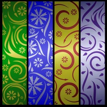 Swirl banners Stock Illustration