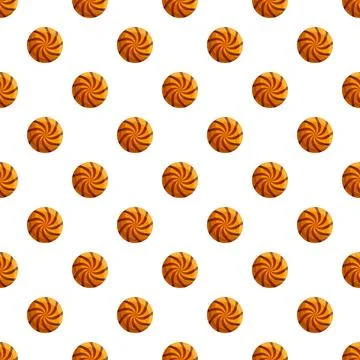 Swirl biscuit pattern seamless vector Stock Illustration