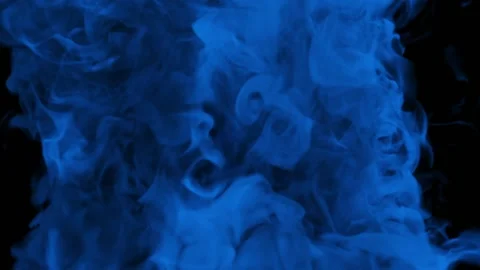 A swirl of bright blue paint dissolved in water. Stock Footage 168957861