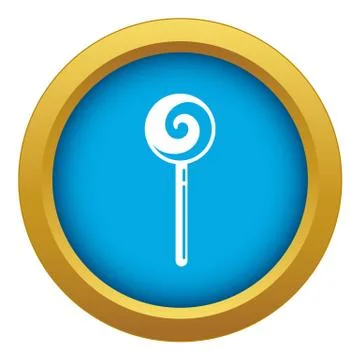 Swirl candy icon blue vector isolated Stock-Illustration