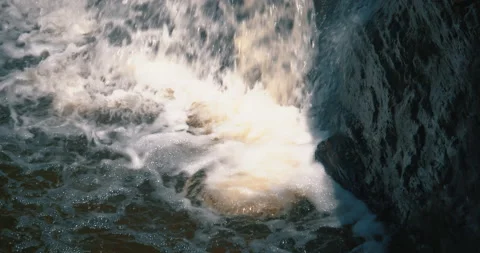 Swirl in cascade river / Slow motion Stock Footage 130915170