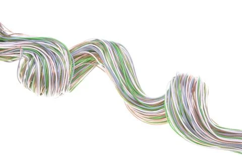 Swirl of computer cable Stock Photos