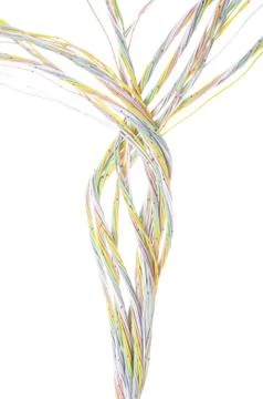 Swirl of computer cable Stock Photos