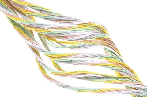 Swirl of computer cable 스톡 사진