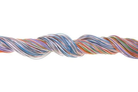 Swirl of computer cable Stock Photos