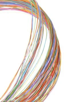 Swirl of computer cable Stock Photos