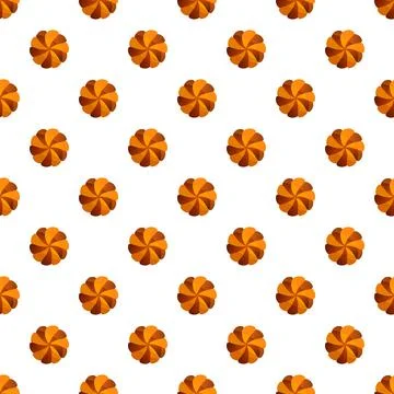 Swirl cookies pattern seamless vector Stock Illustration