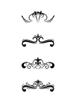 Swirl elements and monograms Stock Illustration