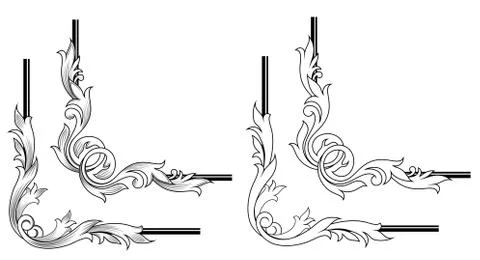 Swirl elements Stock Illustration