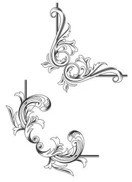 Swirl elements Illustrazione stock
