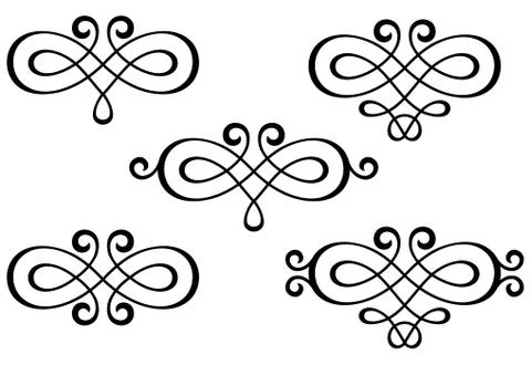 Swirl elements Illustrazione stock