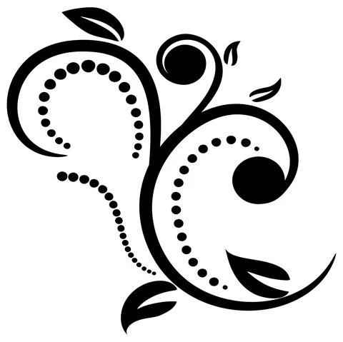 Swirl floral Stock Illustration