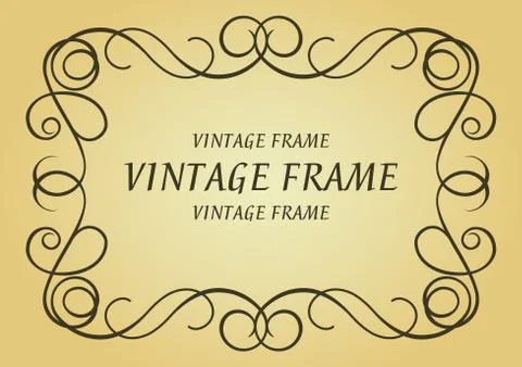 Swirl frame 库存插图