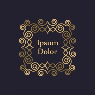 Swirl frame Stock Illustration