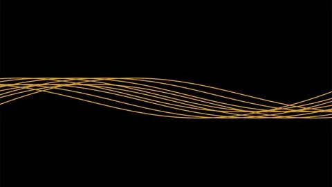 Swirl gold line pattern on black background stock vector Stock Illustration
