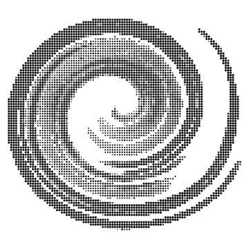 Swirl Halftone Dot Texture Abstract Background 스톡 일러스트