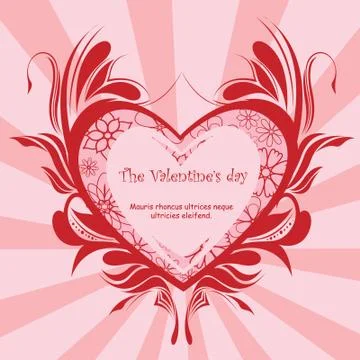 Swirl heart Stock Illustration