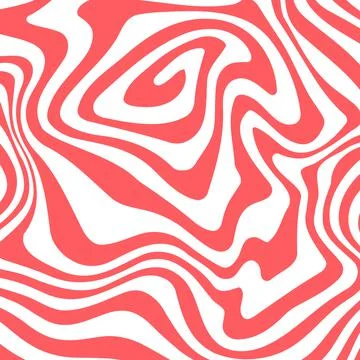 Swirl hypnotic red and white spiral. Monochrome abstract background. Vector flat Stock Illustration