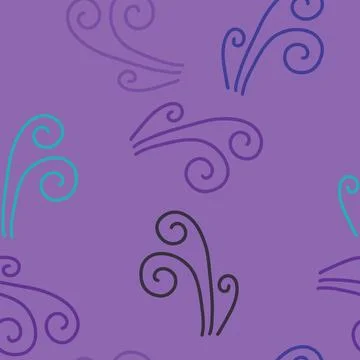 Swirl icon vector illustration. Seamless pattern. Hand drawn colorful design Stock Illustration