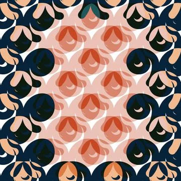 Swirl icon vector illustration. Seamless pattern. Hand drawn colorful design Stock Illustration