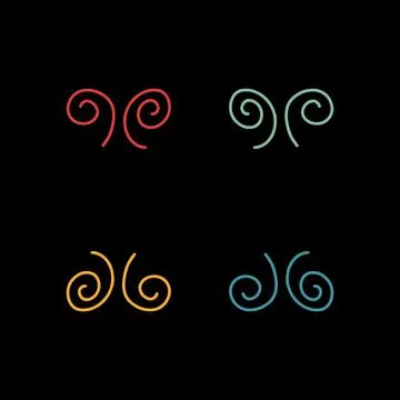 Swirl icon vector illustration. Seamless pattern. Hand drawn colorful design Stock Illustration