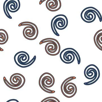 Swirl icon vector illustration. Seamless pattern. Hand drawn colorful design Stock Illustration