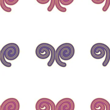 Swirl icon vector illustration. Seamless pattern. Hand drawn colorful design Stock Illustration