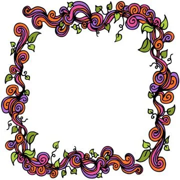 Swirl leaf vine Stock Illustration