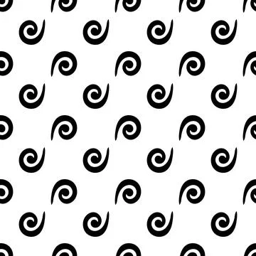 Swirl line decorative seamless pattern Stock Illustration