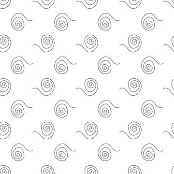 Swirl line decorative seamless pattern Stock Illustration