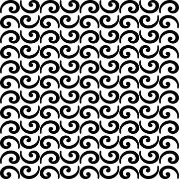 Swirl line decorative seamless pattern Stock Illustration