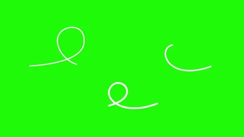 Swirl lines animation Wind Trails Animation on Green Screen Background Cart.. Stock Footage 309516242