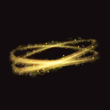 Swirl lines with light effect. Sparkling isolated circles. Graphic concept for Stock Illustration