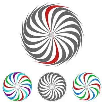 Swirl logo vector set Stock Illustration