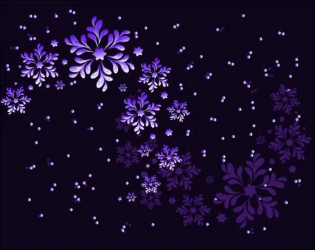 Swirl of magic snowflakes EPS10 Stock Illustration
